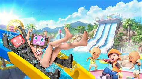 Liburan Ke Waterpark Tv Women Dan Tv Man Boss Mengajak Boboiboy Upin