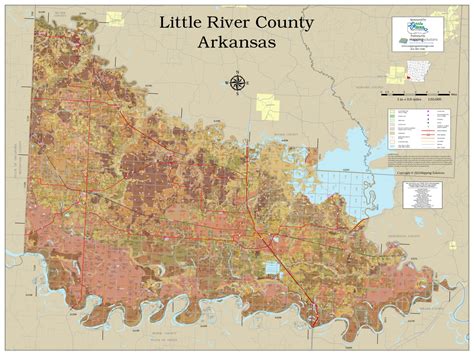 Little River County Arkansas 2021 Soils Wall Map Mapping Solutions