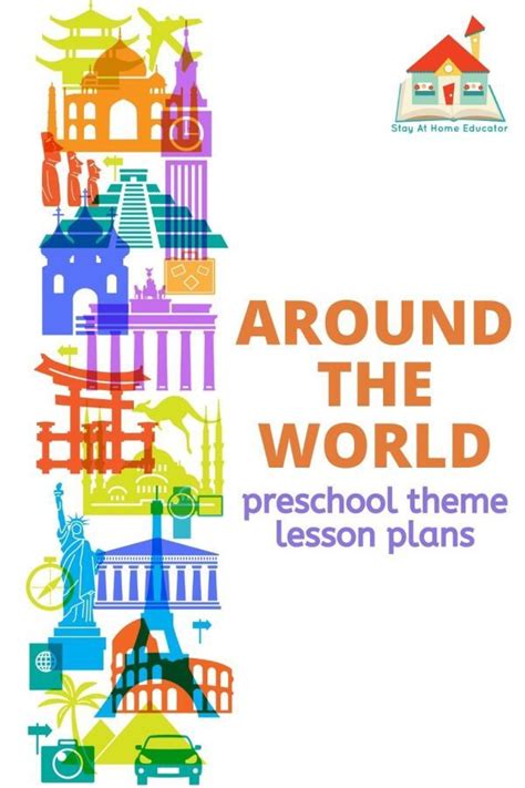 The Cover Of Around The World Preschool Theme Lesson Plans With