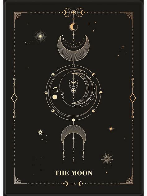 The Moon Tarot Card Art Print For Sale By Noveltiko Redbubble
