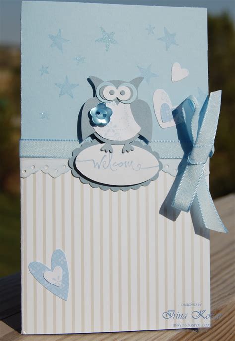 4x5.5 new baby card note cards. Stampin' with Irina: Welcome Baby Boy Card