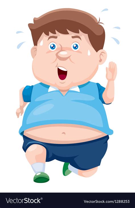 Fat Man Royalty Free Vector Image Vectorstock