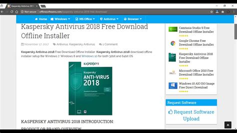 Kaspersky Antivirus 2018 Free Download Offline Installer Youtube