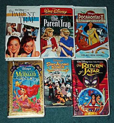 Disney 6 Vhs Tape Lot Assorted Videos Walt Disney Classics Film Movies