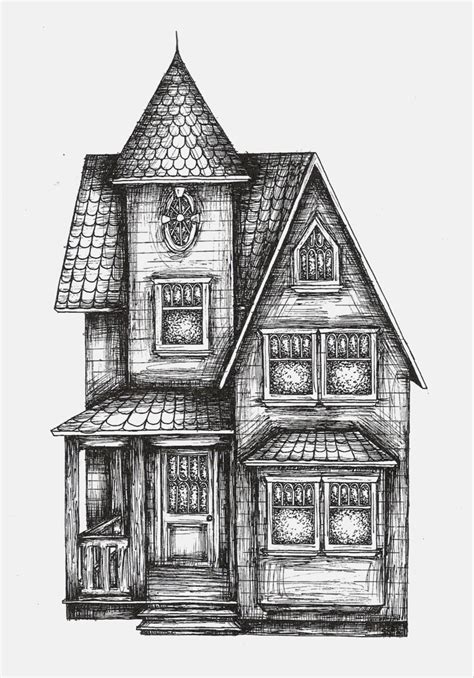 Wish I Could Draw Like That Haus Skizze Häuser Zeichnen
