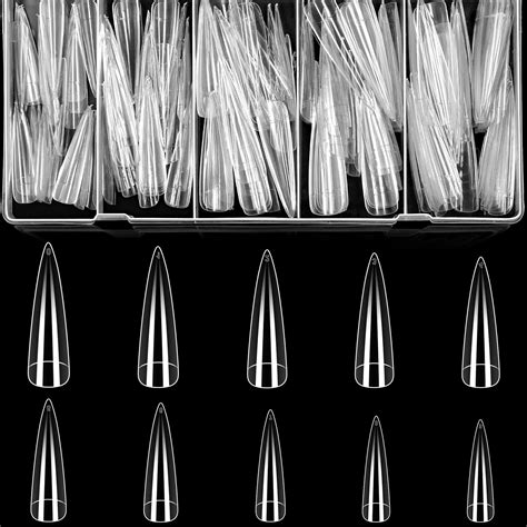 Clear Stiletto Nail Tips - BTArtbox 300pcs Nail Tips for Acrylic Nails