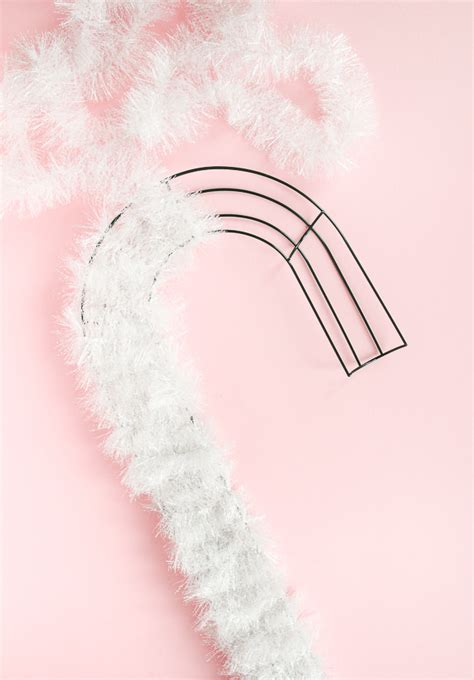 Diy Candy Cane Wreath The Crafted Life