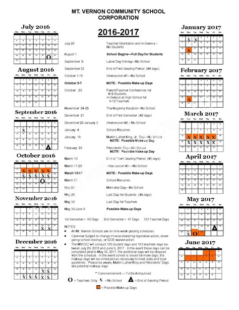 District 123 Calendar Printable Word Searches