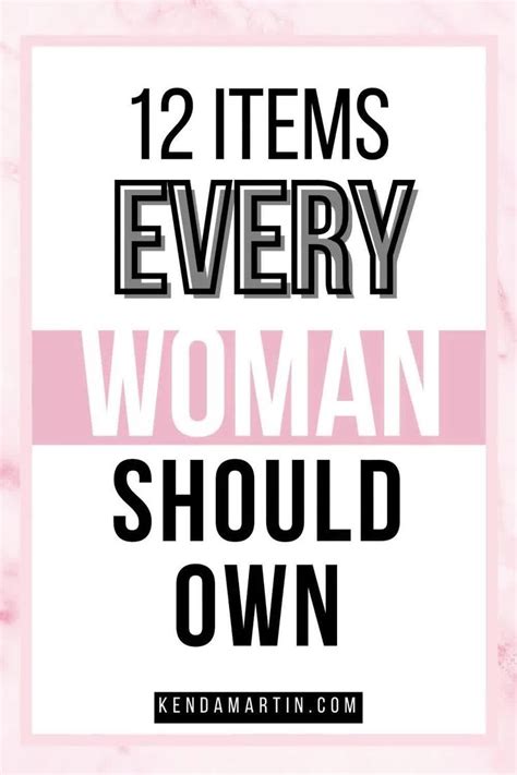12 Things Every Woman Should Own Video Women Essentials Every