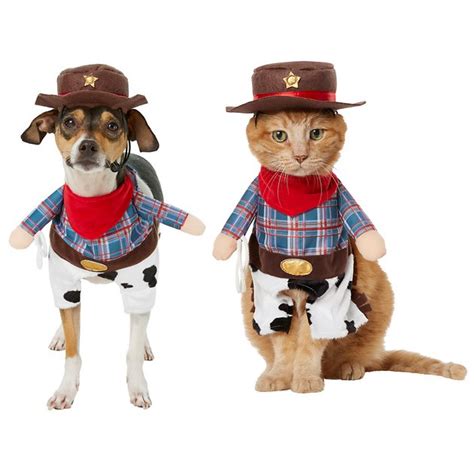 Frisco Front Walking Cowboy Dog And Cat Costume Small