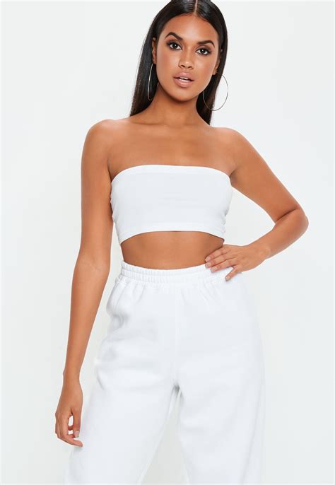 Petite White Basic Bandeau Top Missguided