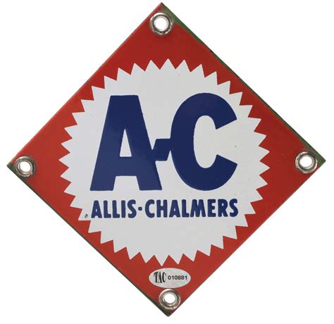 Lot Detail Allis Chalmers Tractors Porcelain Sign W Sawtooth Graphic