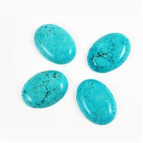 Blue Oval Shape Turquoise Cabochons Stone For Jewelry Makers Id