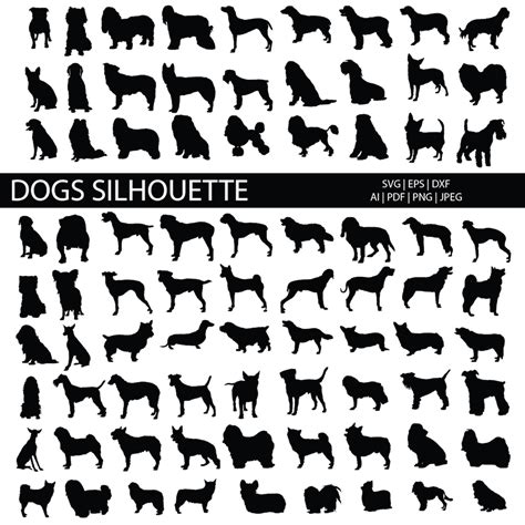 Dogs Svg Bundle Dog Breed Svg Bundle Dogs Svg Silhouette Etsy