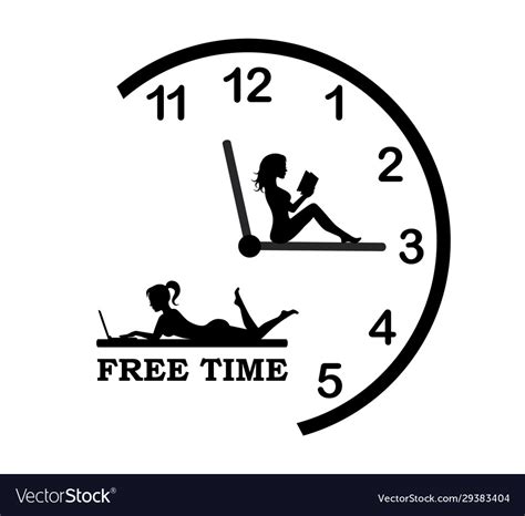 Time To Relax On Clock And Rest Royalty Free Vector Image