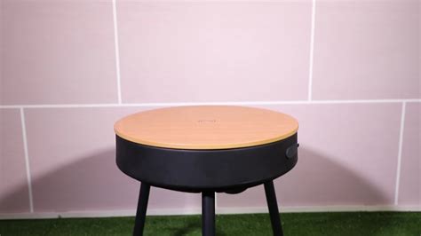 Order) 6 yrs shenzhen yanbochuang technology co., ltd. Outdoor Wood Table With Bluetooth Speaker Side Table With ...