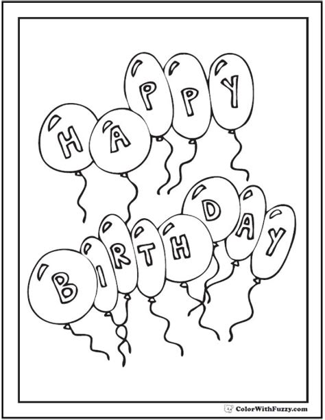 55+ Birthday Coloring Pages Printable And Digital Coloring Pages