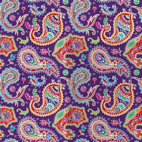Paisley Fabric By The Yard Sixties And Seventies Hippie Themed Motives