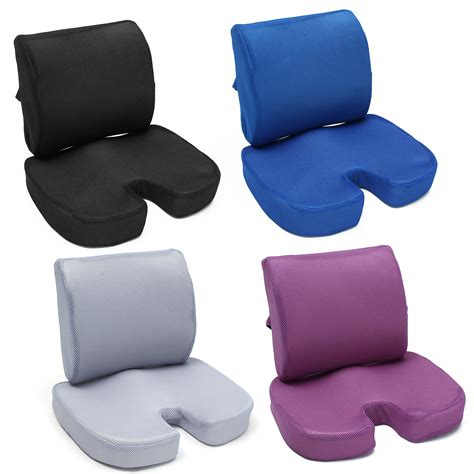 Seat Cushion And Lumbar Support Pillow For Office Chair Car Wheelchair