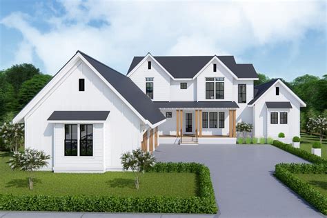 Two Story Farmhouse Plan With First Floor Master 25413tf