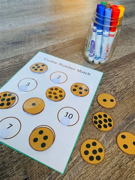 Montessori math cookie count and match activity preschool etsy – Artofit