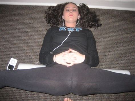 See Through Yoga Pants Spread Legs