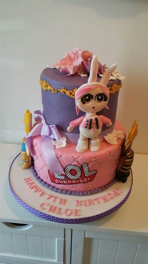 Doll birthday cake funny birthday cakes barbie birthday 6th birthday parties surprise birthday birthday ideas lol doll cake baking party doll party. Lol themed two tiered cake | Cake, Desserts, Wedding cakes
