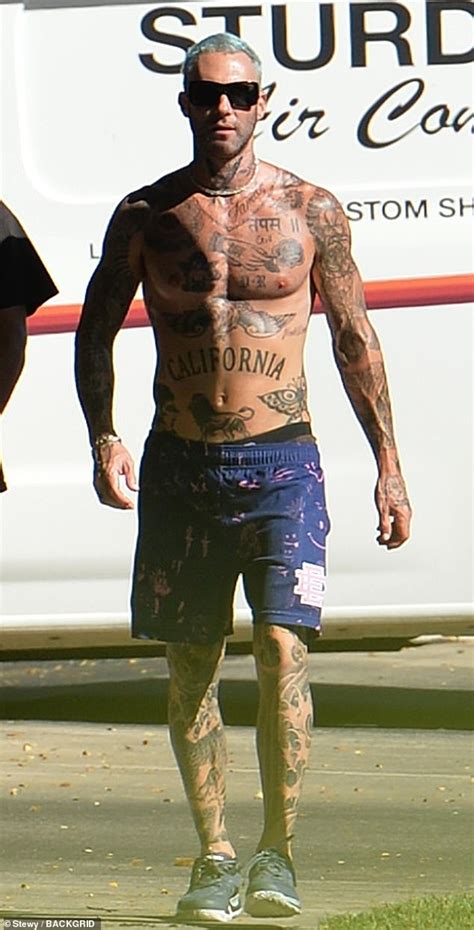 Adam Levine Shows Off Chiseled Chest On A Shirtless Stroll After A Grueling Workout In Maui