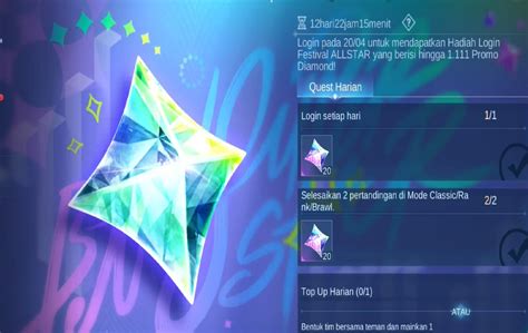 Quest Promo Diamond ALLSTAR 2023 Mobile Legends (ML) – Esportsku