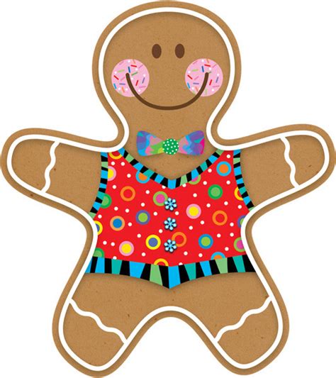 Classroom Display Cut Out Cards Christmas Gingerbread