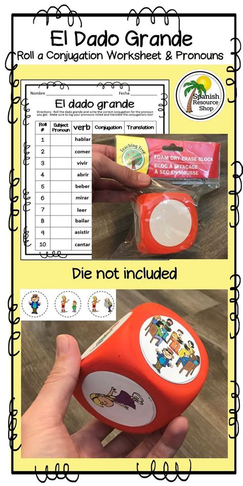 After easing yourself in to your spanish journey, you now have a challenge… what's the fastest, most effective way of building a strong. Just get yourself a large die and you're ready to roll with this resource! Pronouns come wit ...