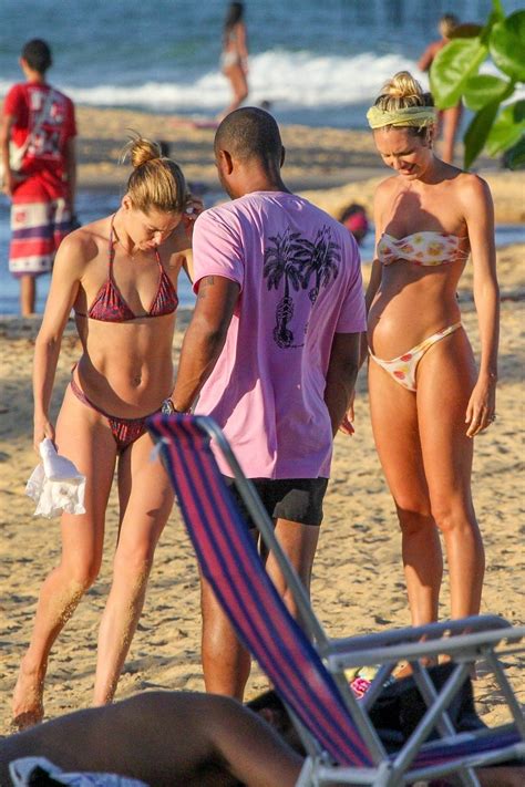 Doutzen Kroes And Candice Swanepoel At Beach In Bahia Celebmafia