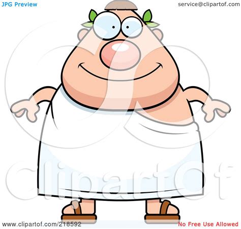 Royalty Free RF Clipart Illustration Of A Plump Roman Man By Cory