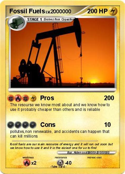 Pokémon Fossil Fuels Pros My Pokemon Card