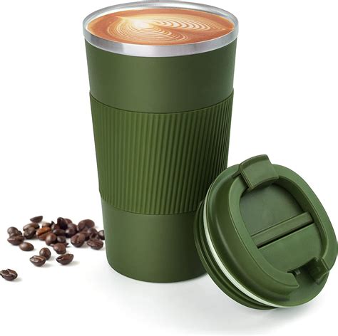 Breteil Travel Mug 500ml Reusable Coffee Cup Vacuum Insulated Coffee