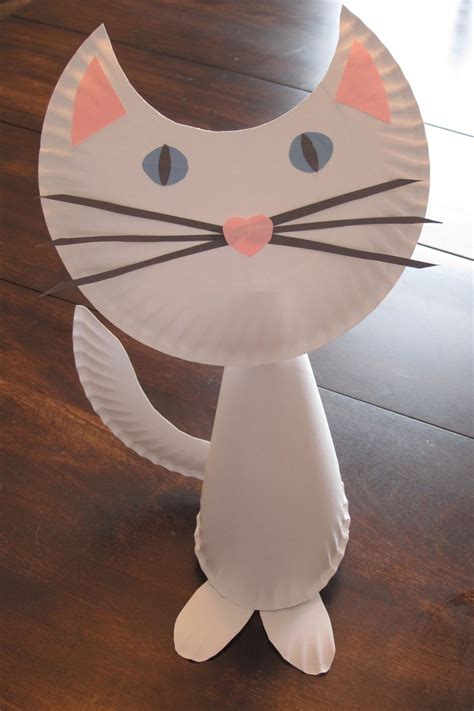Finished Paper Plate Cat Paper Plate Crafts Paper Plate Cat Paper