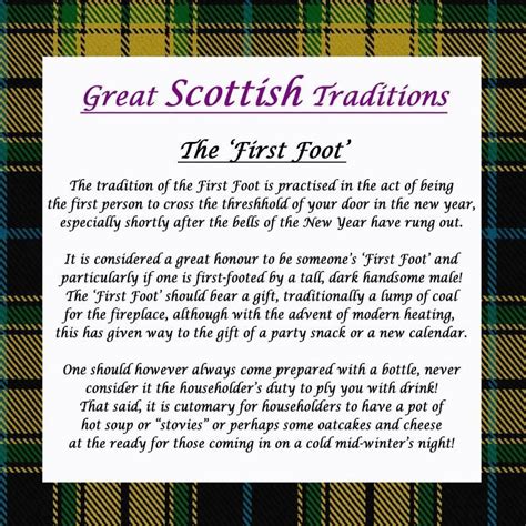 Great Scottish Traditions The First Foot Hogmanay Scotland