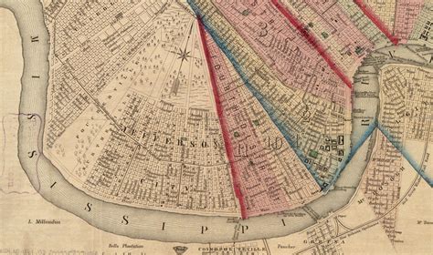 Postal code search by map; Pre-Civil War Map of New Orleans | Map