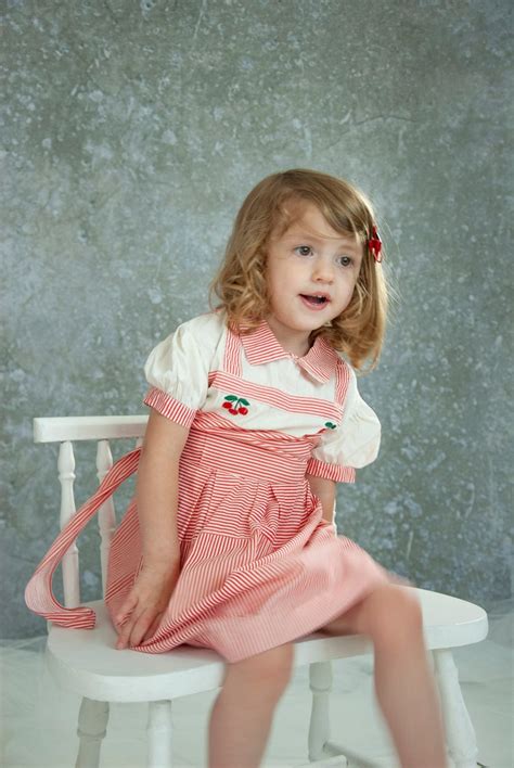 Vintage 1950s Little Girls Cherry Dress Stripes Short Etsy