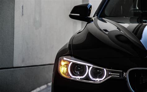 2013 BMW 328i black car angel eyes wallpaper | cars ...