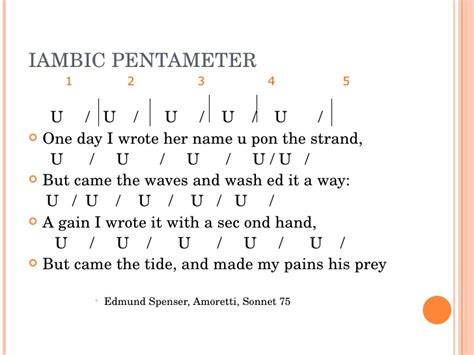 Iambic pentameter Poems