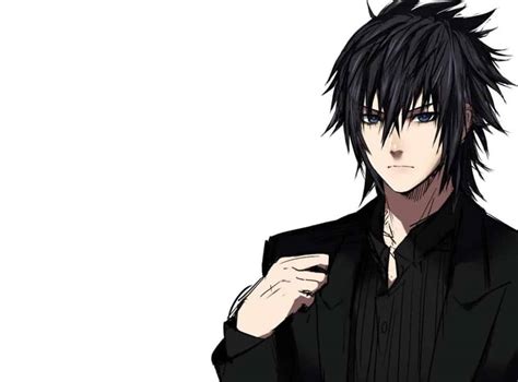 Anime Male With Long Black Hair