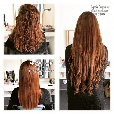 Lissage au tanin + extensions de cheveux très longues 70cm à la