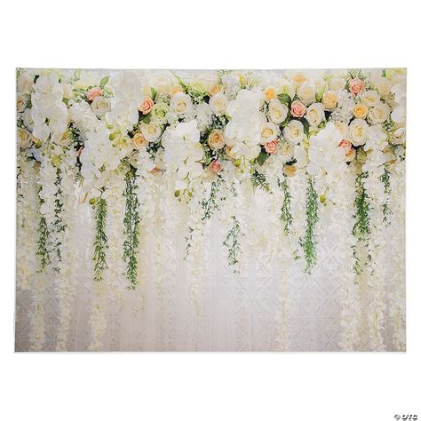Premium White Floral Wedding Backdrop Oriental Trading