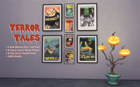 My Sims 4 Blog Simlish Horror Posters By Pixelfolk