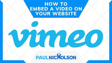 How To Embed Vimeo On Demand On Your Website Youtube