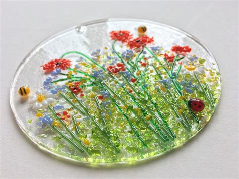 Diy Fused Glass Art Craft Kit Wild Flower Meadow By North Etsy Uk