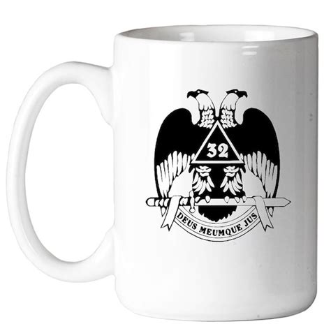 32nd Degree Deus Meumque Jus Scottish Rite Masonic Coffee Mug Etsy