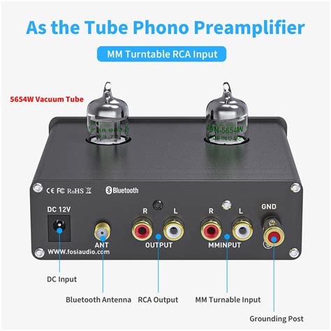 Box X3 Bluetooth Phono Preamp Mini Stereo Audio Hifi Tube Amplifier