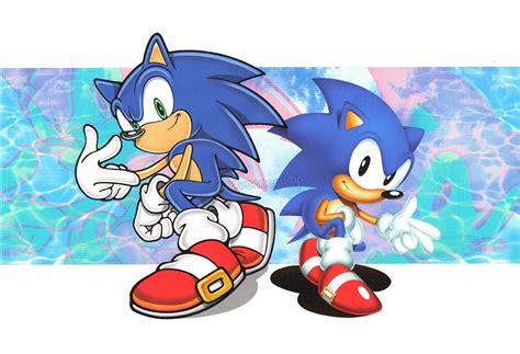 Sonic And Classic Sonic Sonic The Hedgehog Wallpaper 44343664 Fanpop